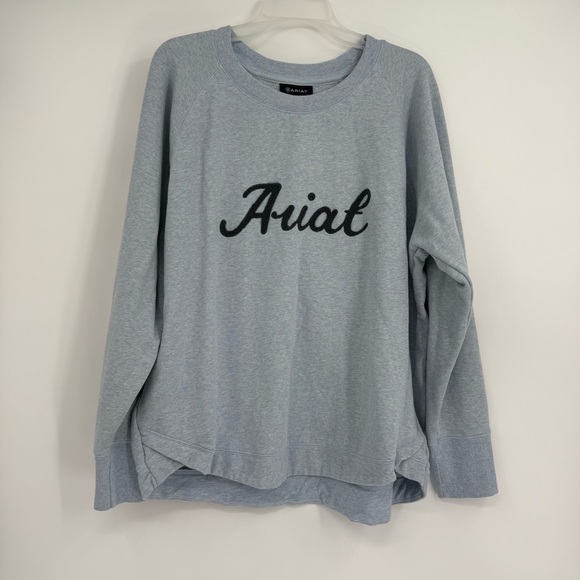 Ariat Women’s Pullover Sweatshirt Size XXL Blue Crew Neck 2X Long Sleeves - Picture 10 of 10